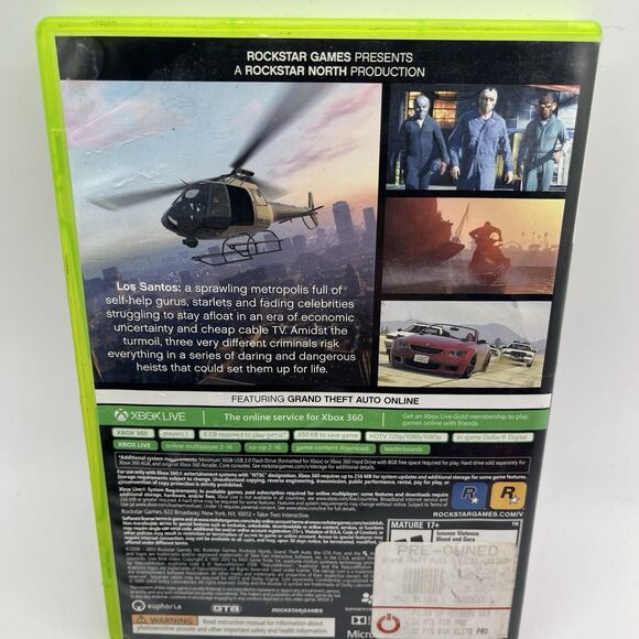 Grand Theft Auto V 5 Xbox 360 + Map - Tested - Picture 3 of 11